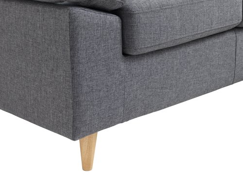 Sofá GEDVED chaise longue gris