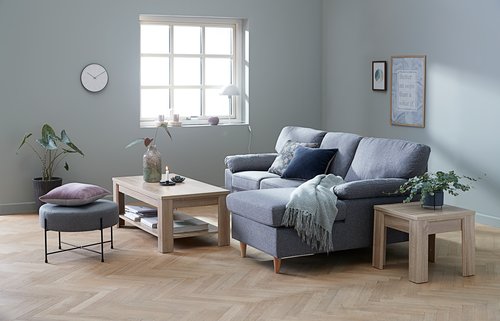 Sofa GEDVED chaiselong grå