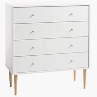 4 drawer chest IDOMLUND wide white/oak