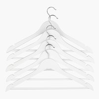 Hangers HELMUT L45cm pack of 5 white