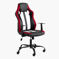 Sedia da gaming RANUM con LED similpelle nera