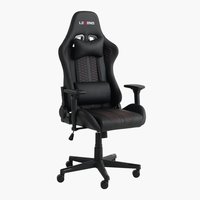 Sedia da gaming HALLUM con poggiagambe nero