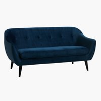 Sofa EGEDAL 2.5-personers mørkeblå velour