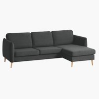 Καναπές με σεζλόνγκ AARHUS δεξ.σκούρο γκ