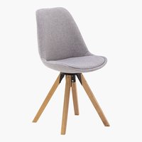 Chaise DREJHUS tissu gris clair/naturel