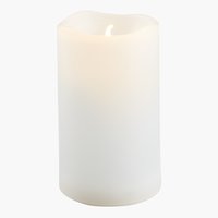 LED pillar candle SOREN D6xH9cm white