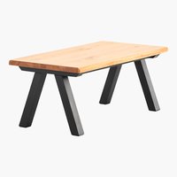 Table basse SANDBY 60x110 naturel chêne/noir