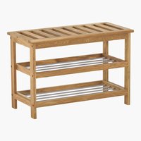 Bench TOMMERUP w/shoe shelves oak