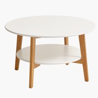 Tavolino JEGIND Ø80 cm bianco/naturale
