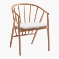 Chaise ARNBORG chêne/crème