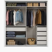 Kledingkast SALTOV B204 + accessoires wit