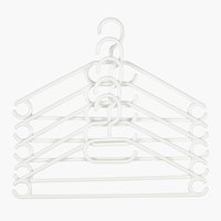 Hangers TRYGVE white 5 pack