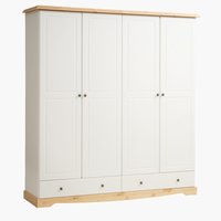Armoire ROLD 203×216 blanc/pin