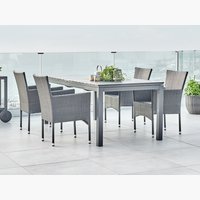 VATTRUP Μ206/319 τραπέζι μαύρο + 4 AIDT καρέκλες μαύρο