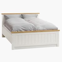Rama łóżka MARKSKEL 180x200 dąb/biały