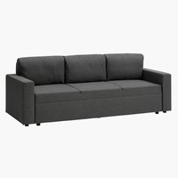 Schlafsofa MARSLEV 3-Sitzer Stoff dunkelgrau