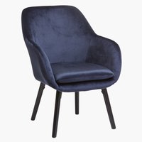Fotelja UDSBJERG plavi baršun/crna
