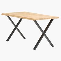 Table ROSKILDE 80x140 chêne naturel/noir