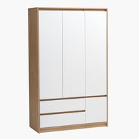 Wardrobe BILLUND 119x193 white/oak