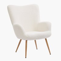 Armchair HUNDESTED off-white