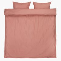Lenjerie pat creponată TINNE 200x220 roz