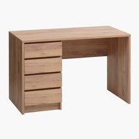 Skrivbord LIMFJORDEN 60x120 4 lådor natur ekfärgad