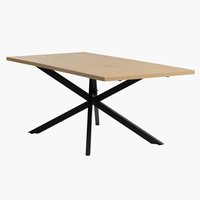Jedálenský stôl NORTOFT 95x200 farba divokého duba/čierna
