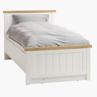 Rama łóżka MARKSKEL 90x200 dąb/biały
