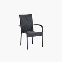 Rakásolható kerti szék GUDHJEM fekete