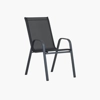Stohovateľná stolička LEKNES čierna