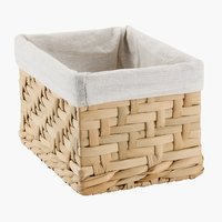 Caja de madera decorativa de madera, cajas de almacenamiento de madera  rústica, cesta de almacenamiento de madera para supermercado del hogar,  caqui