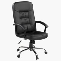 Office chair SKODSBORG black faux leather