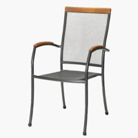 Stohovateľná stolička LARVIK sivá