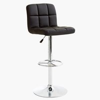 Bar stool HAMMEL black/chrome