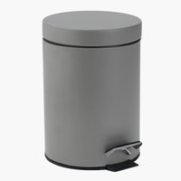 Balde lixo c/pedal MALA 3L revest cinz