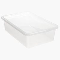 Caixa de arrumação cama BASIC BOX 30L com tampa transparente