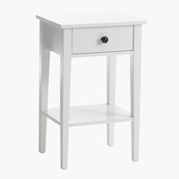Bedside table NORDBY 1 drawer white