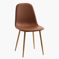 Blagovaonska stolica JONSTRUP konjak umjetna koža/boja hrast