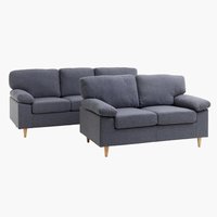 Sofa set GEDVED set of 2 dark grey