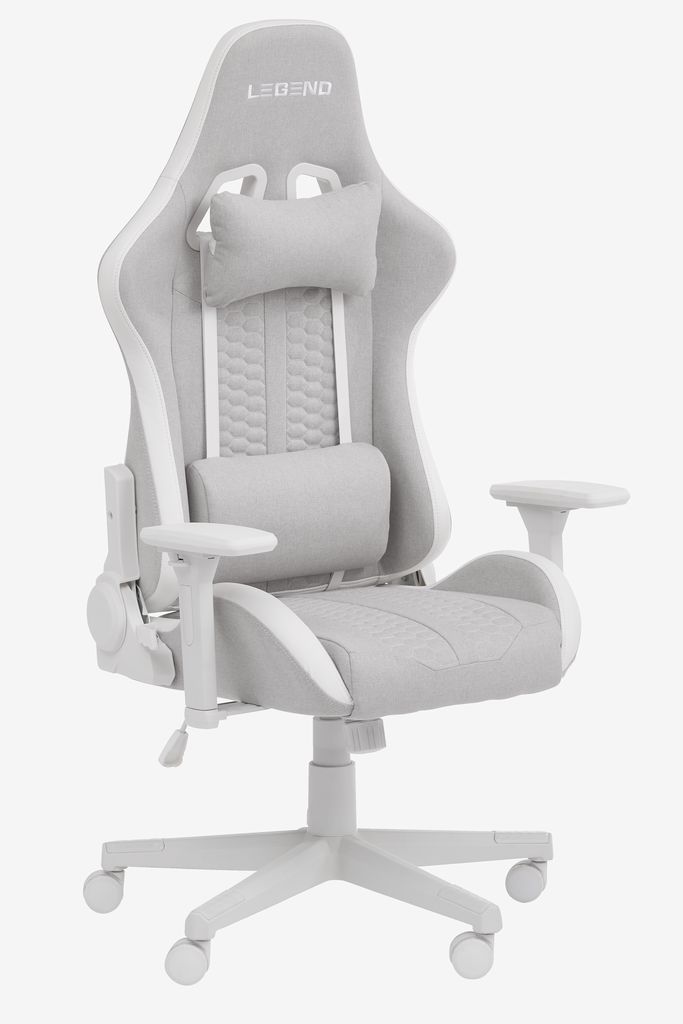 Gaming chair NIBE white beige fabric JYSK