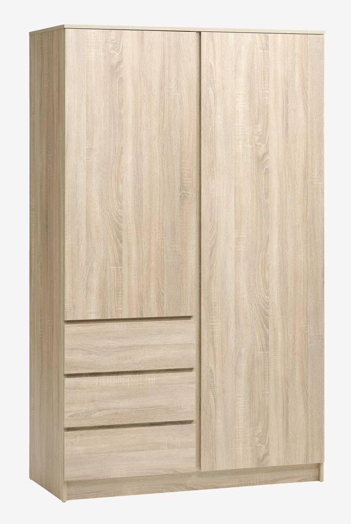 Wardrobe LIMFJORDEN 120x200 combi light oak colour | JYSK