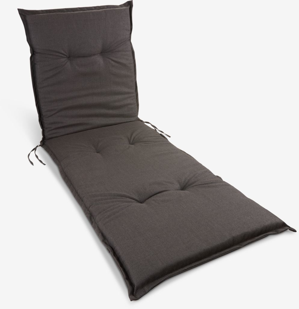 Garden cushion sun lounger BENNEBO black/grey JYSK