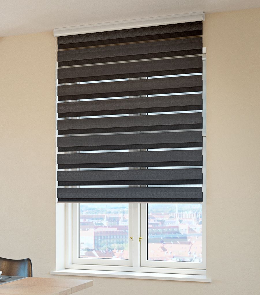 Roller blind Duo ALSTEN 180x180cm with cassette grey JYSK