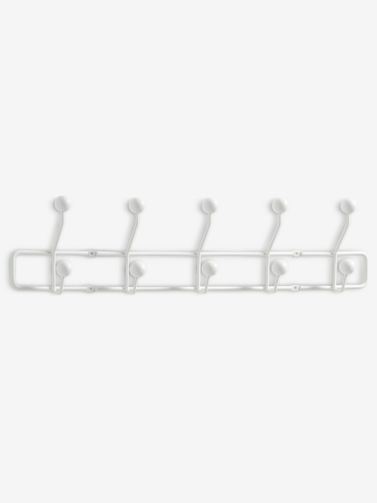 Coat rack GREVINGE 5 5 hooks white JYSK