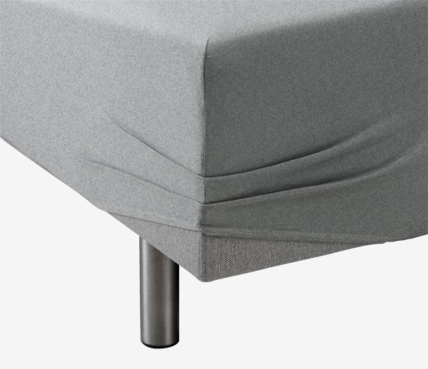 Jersey Fitted sheet JENNY Super King grey melange JYSK