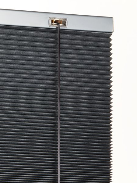 Plisségardin FUR 130x130cm lysdempende dobbel grå
