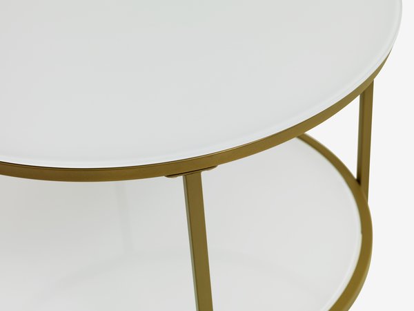 Coffee table GADEVANG D65 white/gold