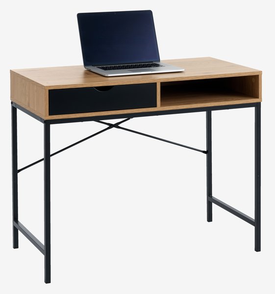 Desk TRAPPEDAL 48x95 oak/black