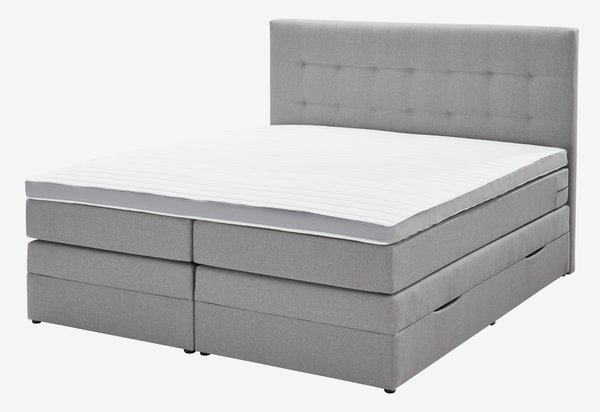 Sänggavel 160x125 H50 STITCHED grå-31