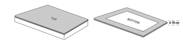 Kuvertlagen ELENORA 90x210x6-10 hvid